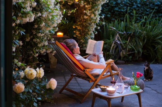 From Patio Dining Set to Cozy Reading Nook: How to Turn Your 7 Piece Metal Outdoor Patio Set with Swivel Rockers into a Comfortable Reading Space
